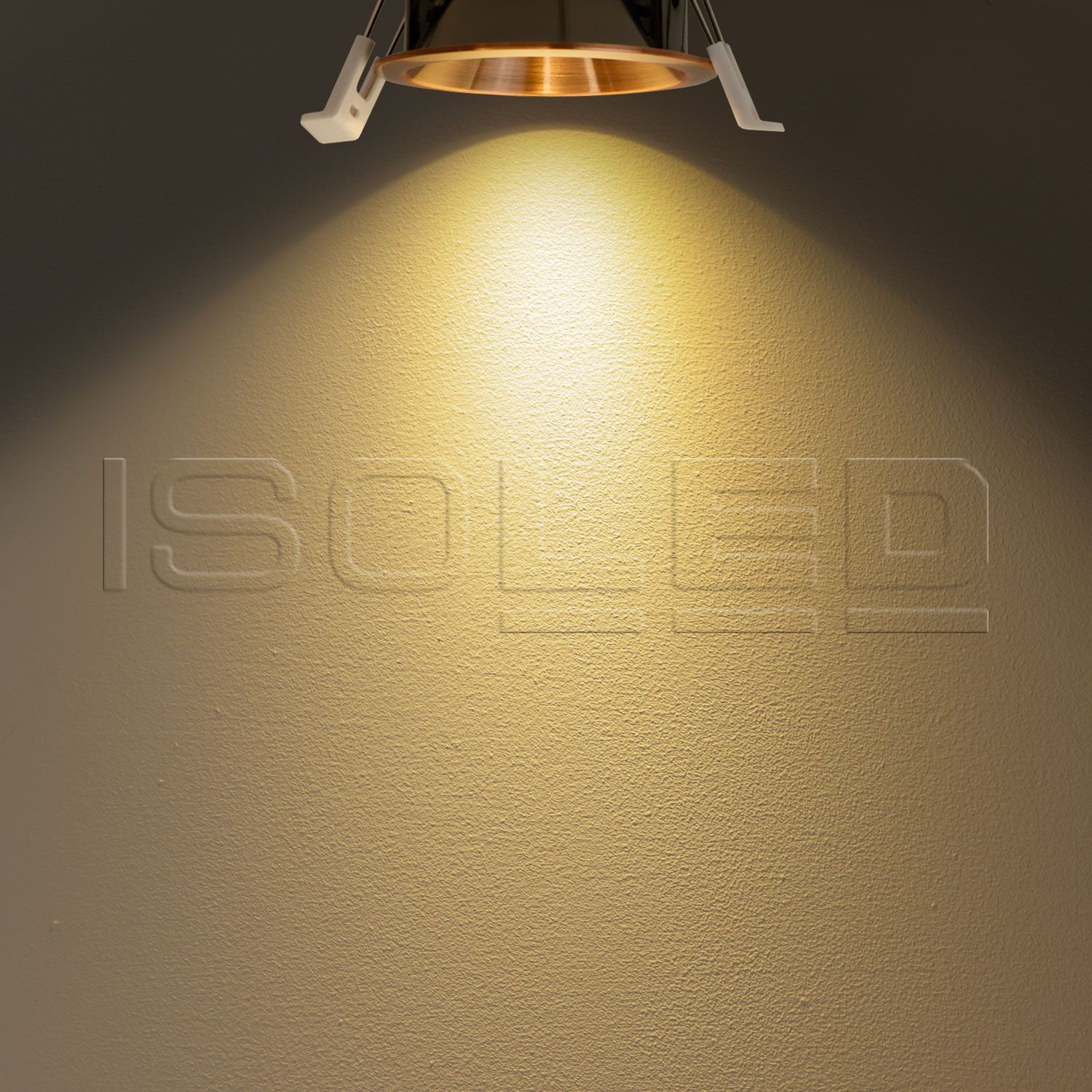 ISOLED LED Einbaustrahler BACK60, rosegold, rund, 5W, CRI90, 2700K, rückversetzt, UGR