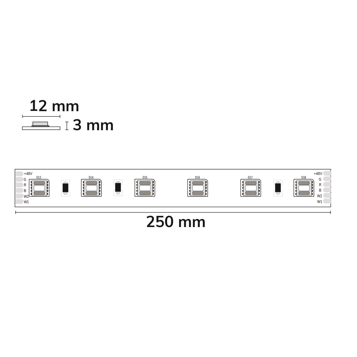 ISOLED LED SIL RGB+WW+KW CCT Flexband, 48V DC, 20W, IP20, 5in1 Chip, 10m Rolle, 60 LED/m - 3