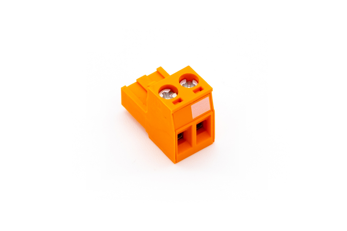 Loxone Schraub-Steckklemme Orange 2fach markiert - Produktbild 1