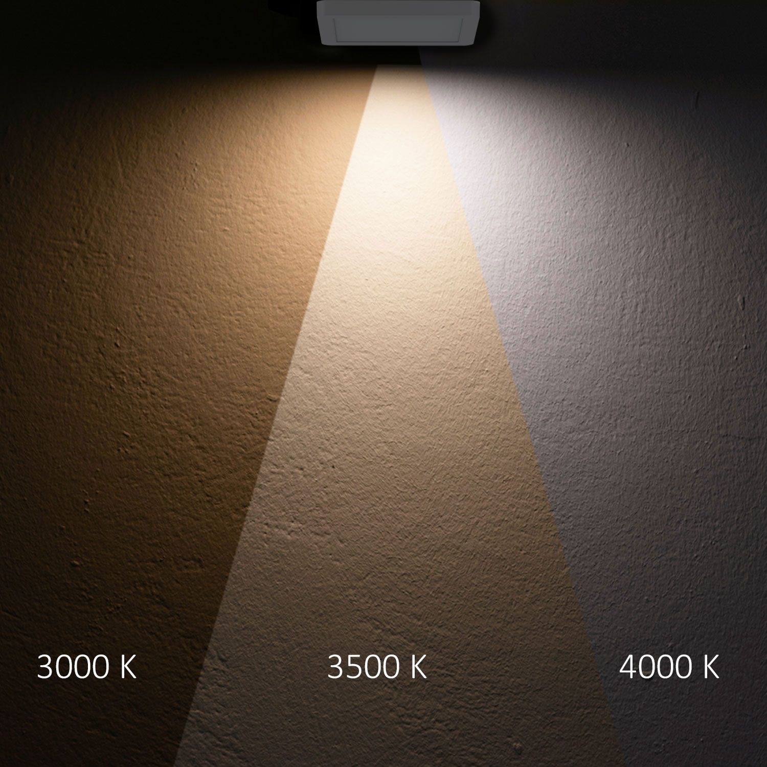 ISOLED LED Aufbau/Einbauleuchte Flex Pro 235x235, 16W, weiß, 120lm/W, 3000|3500|4000K, dimmbar - 5