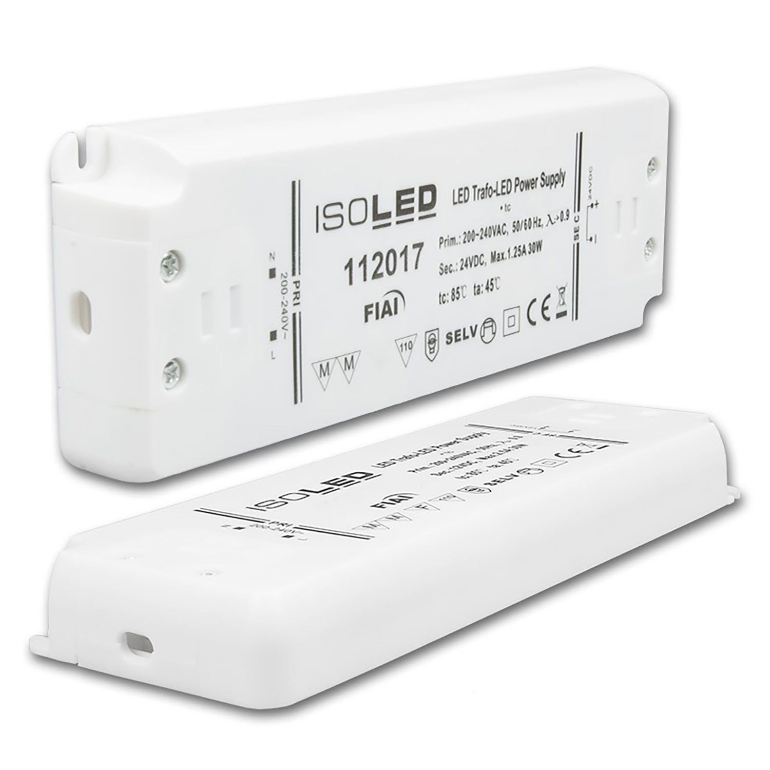 ISOLED LED Trafo 24V/DC, 0-30W, SELV, ultraflach - 1