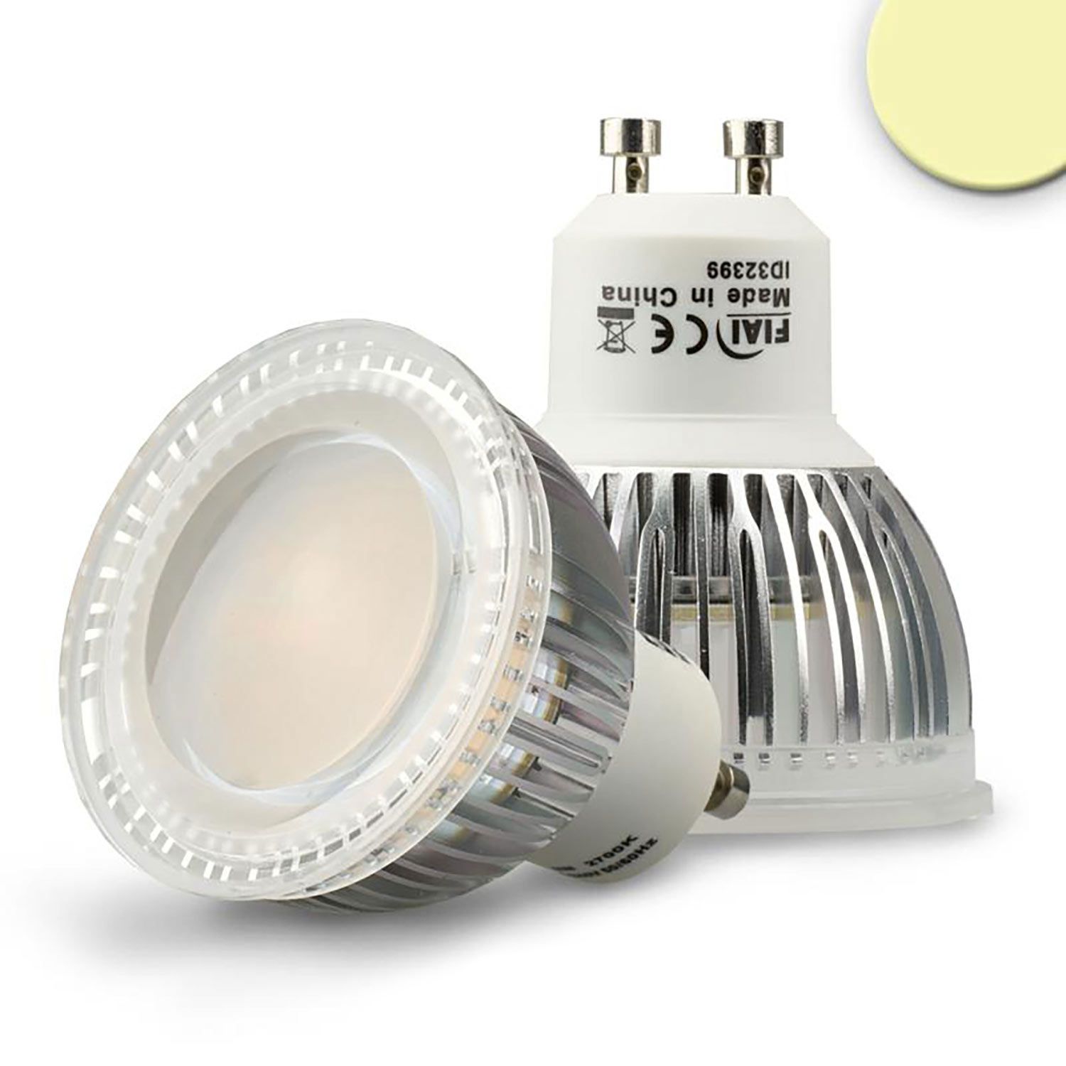 ISOLED GU10 LED Strahler 6W Glas diffuse, 120°, warmweiß - 1