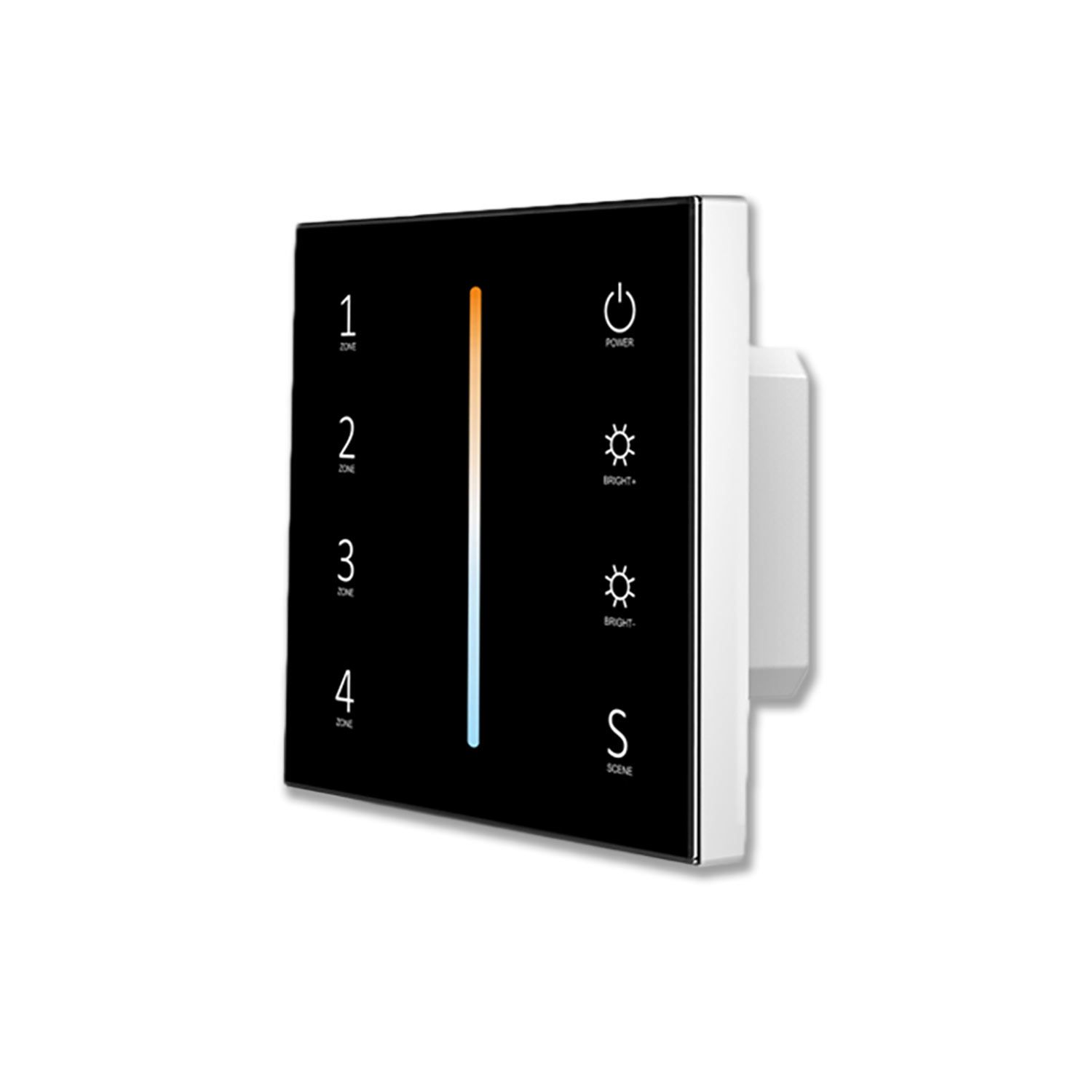 ISOLED Sys-Pro weißdynamische 4 Zonen Einbau-Touch-Fernbedienung + DMX Output, schwarz, 230V - 1