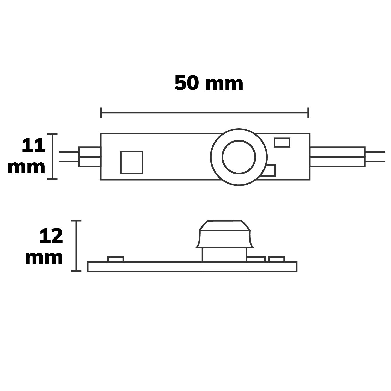 ISOLED Mini PIR Bewegungssensor zum Einbau in LED-Lichtprofile, 12-24V DC 3A - 2