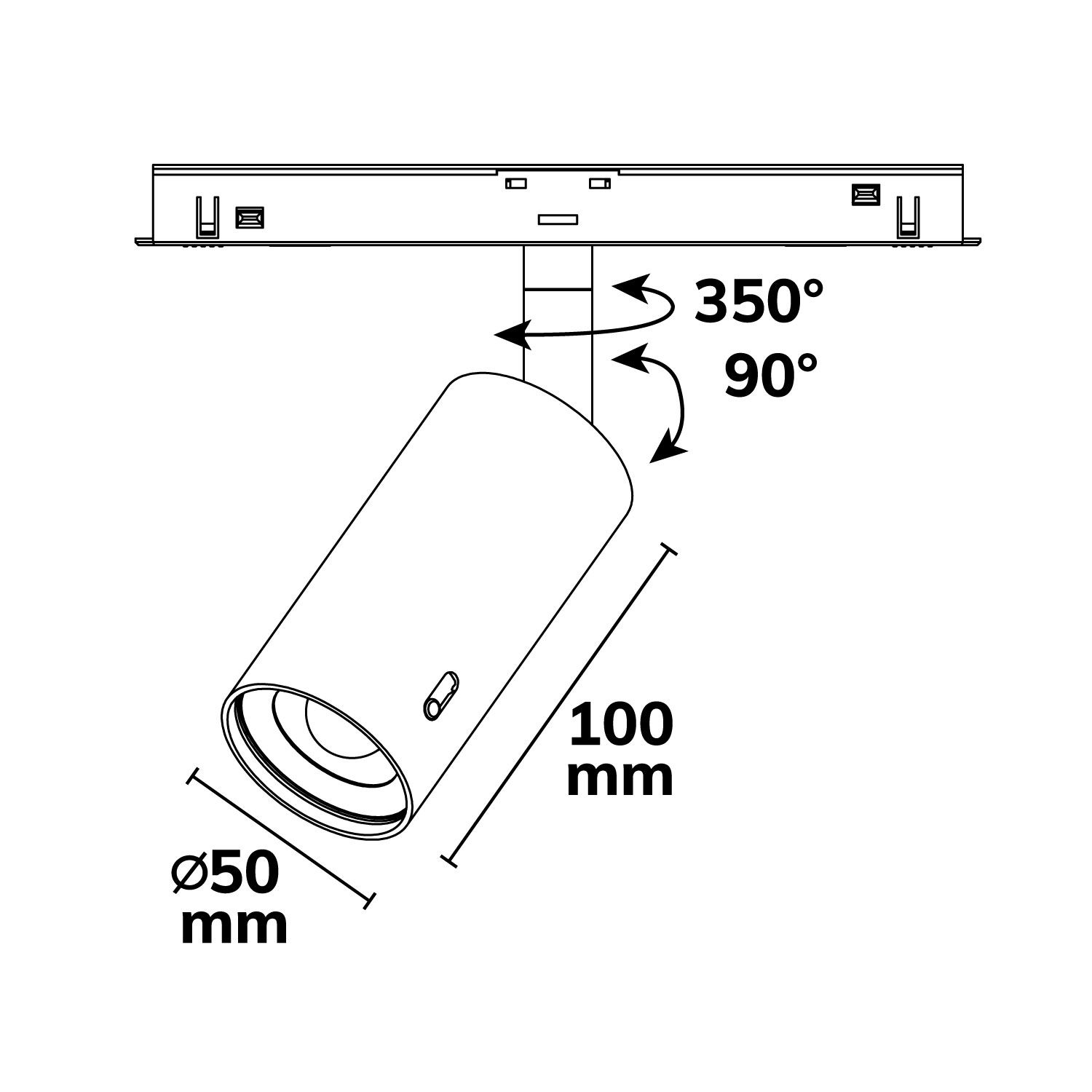 ISOLED Track48 Schienenstrahler SELECT 8W UGR