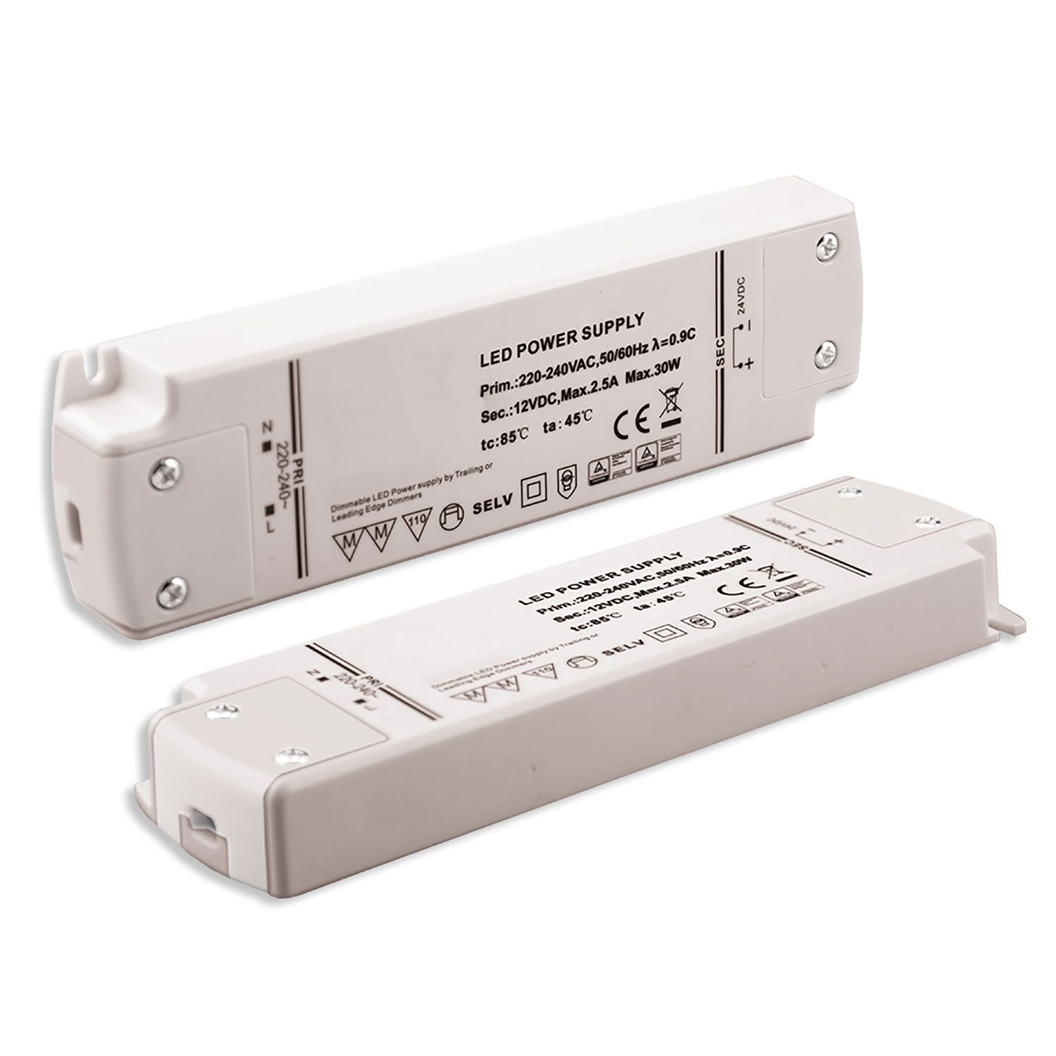 ISOLED LED Flexband-Trafo 12V/DC, 0-30W, dimmbar (Spannungssenke), SELV - 1
