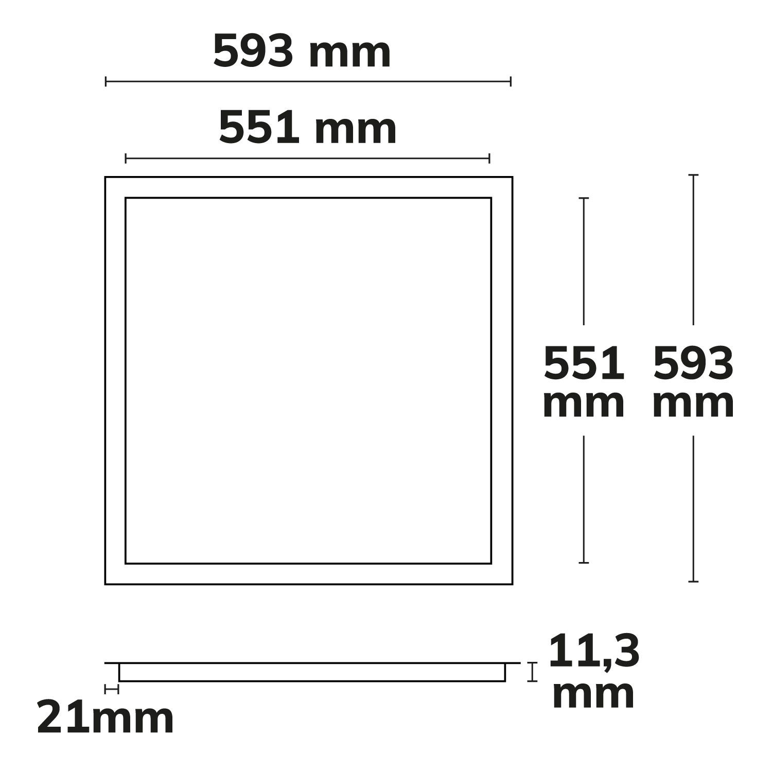 ISOLED LED Panel Frame 600, 40W, warmweiß - 3