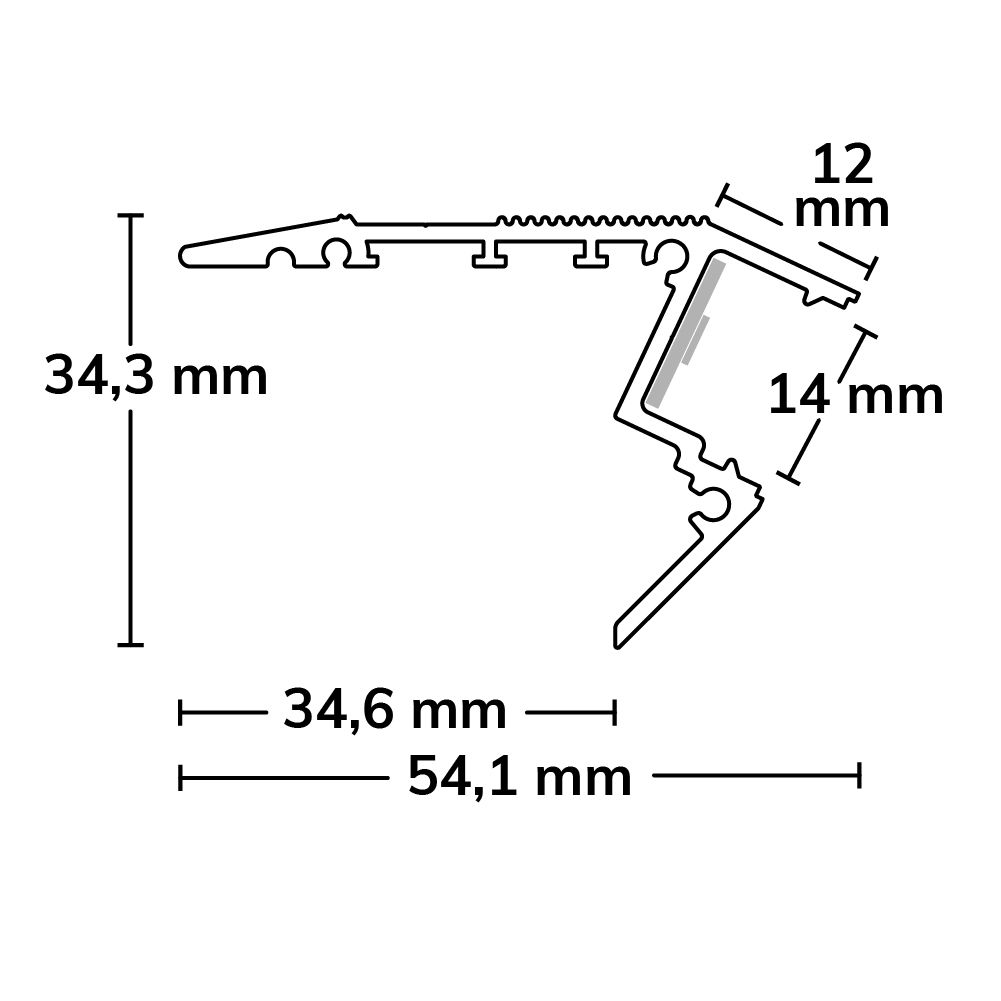 ISOLED LED Treppenprofil STAIRS13, eloxiert 200cm - 2