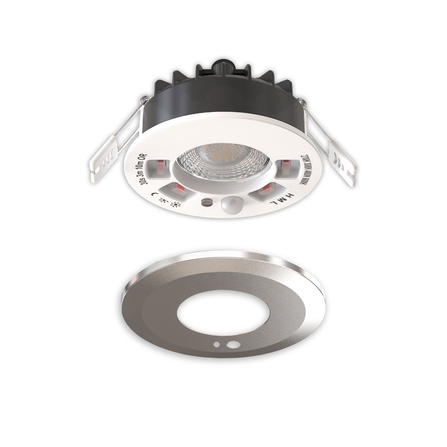 ISOLED LED Einbaustrahler Vario-68 mit PIR-Sensor 6W, 60°, 2700|3000|4000|6000K, IP65, CRI90, chrom - 2