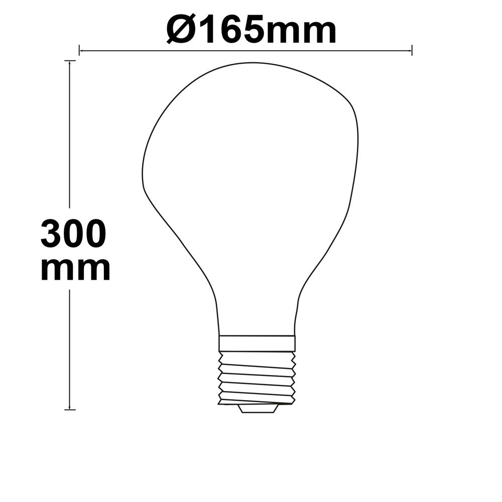 ISOLED E27 Vintage Line LED Dekobirne 165, 4W ultrawarmweiß, Glas amber, dimmbar - 3