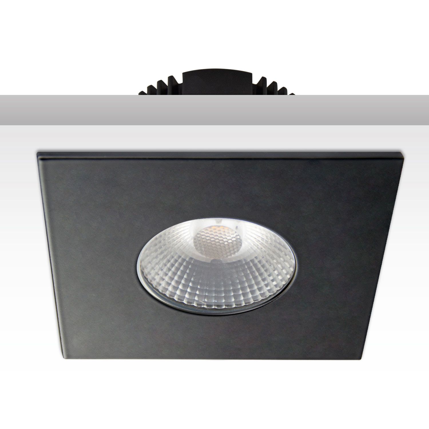 ISOLED Cover Aluminium eckig schwarz matt für Sys-68 - 3