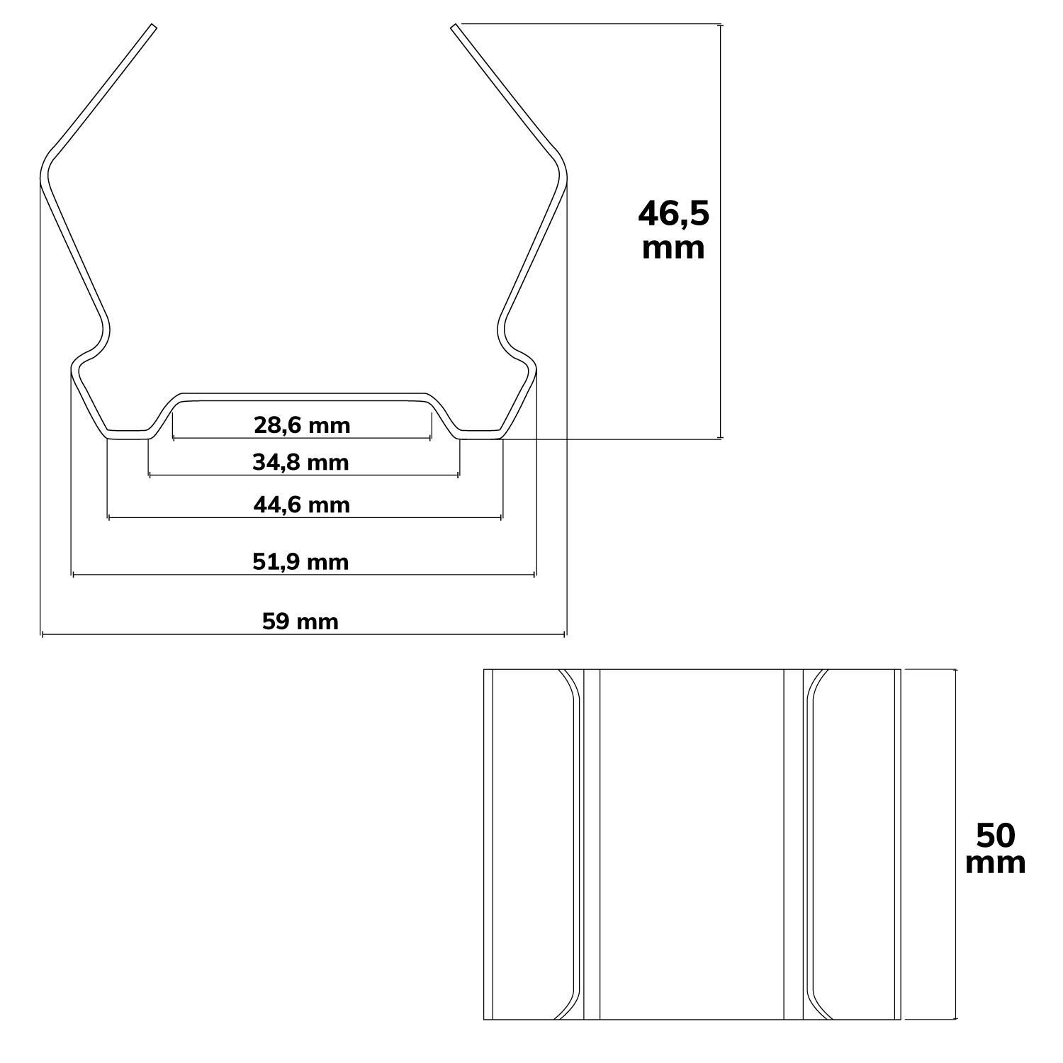 ISOLED FastFix LED Linearsystem R XL zusätzlicher erhöhter Metallclip für Blindabdeckung - 2