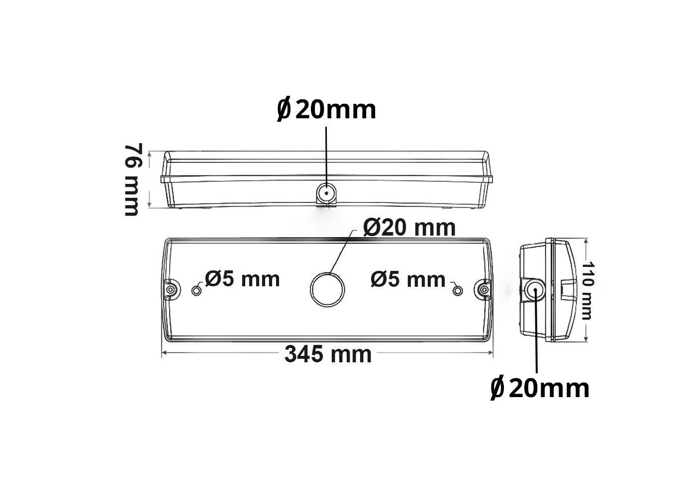 ISOLED LED Notlicht/Fluchtwegleuchte UNI7 Autotest 7W, IP65, X0AEFG180 - 4