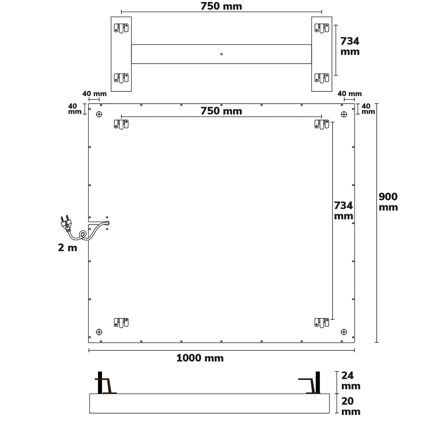 ISOLED Infrarot-Panel BEST STANDARD, 900x1000mm, 865W - 3