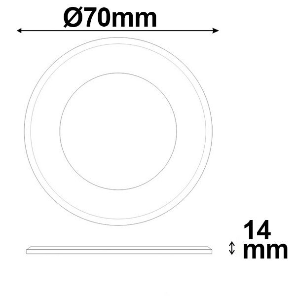 ISOLED LED Slim Ein- und Unterbauleuchte MiniAMP, silber, 3W, 12V DC, IP52, warmweiß, dimmbar - 3