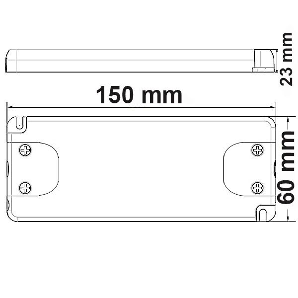 ISOLED LED Trafo MiniAMP 12V/DC, 0-50W, 120cm Kabel mit Flachstecker, sekundär 2 female Buchsen - 3