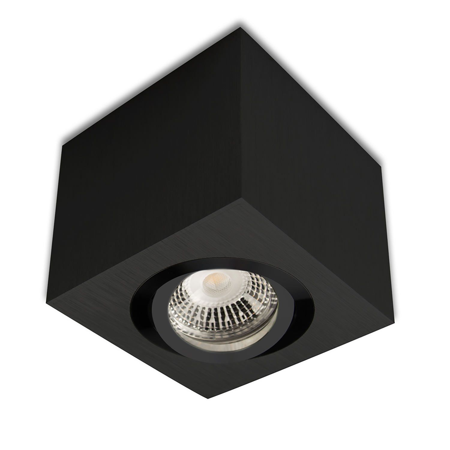 ISOLED Deckenaufbauleuchte eckig für GU10, Alu schwarz, exkl. Leuchtmittel ISOLED Deckenaufbauleuchte eckig für GU10, Alu schwarz, exkl. Leuchtmittel - 1