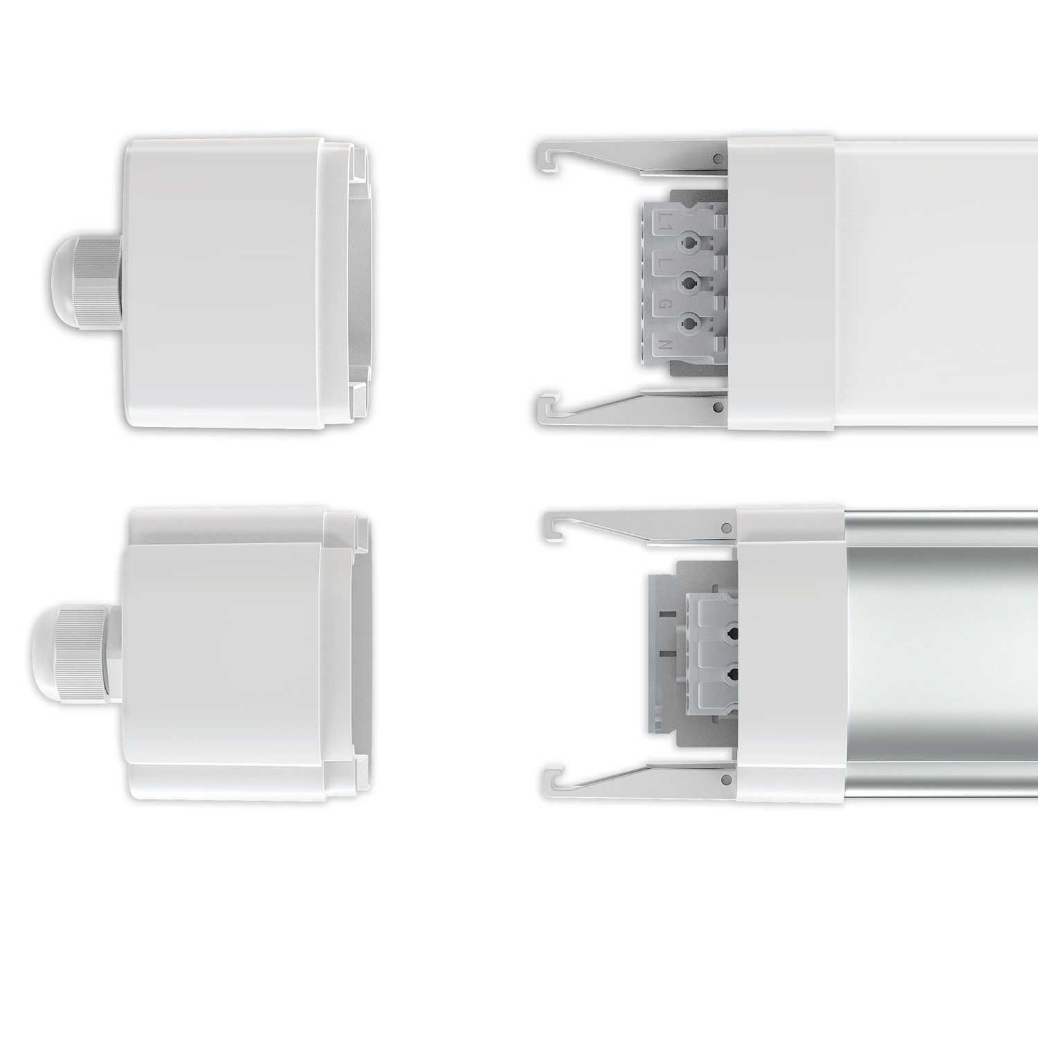 ISOLED LED Linearleuchte XChange 150cm, IP66, PowerSwitch 35-60W, 160lm/W, 4000K, CRI80, DALI dimmbar - 5