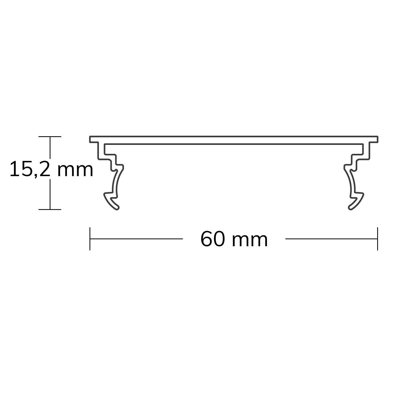 ISOLED Abdeckung COVER62 opal+ für Profil LAMP40, 200cm - 2
