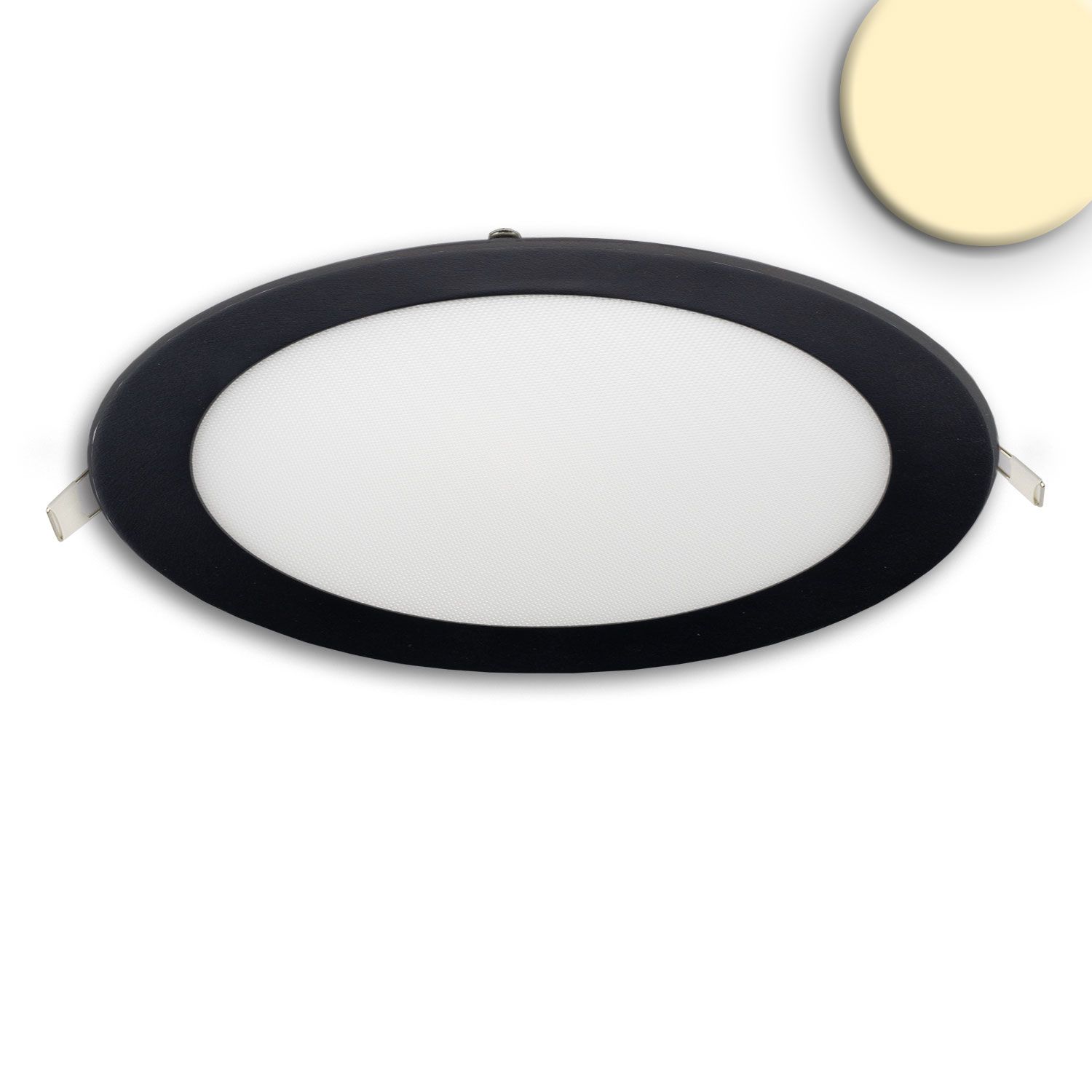 ISOLED LED Downlight, 18W, rund, ultraflach, blendungsreduziert, schwarz, warmweiß, dimmbar CRI90 ISOLED LED Downlight, 18W, rund, ultraflach, blendungsreduziert, schwarz, warmweiß, dimmbar CRI90 - 1