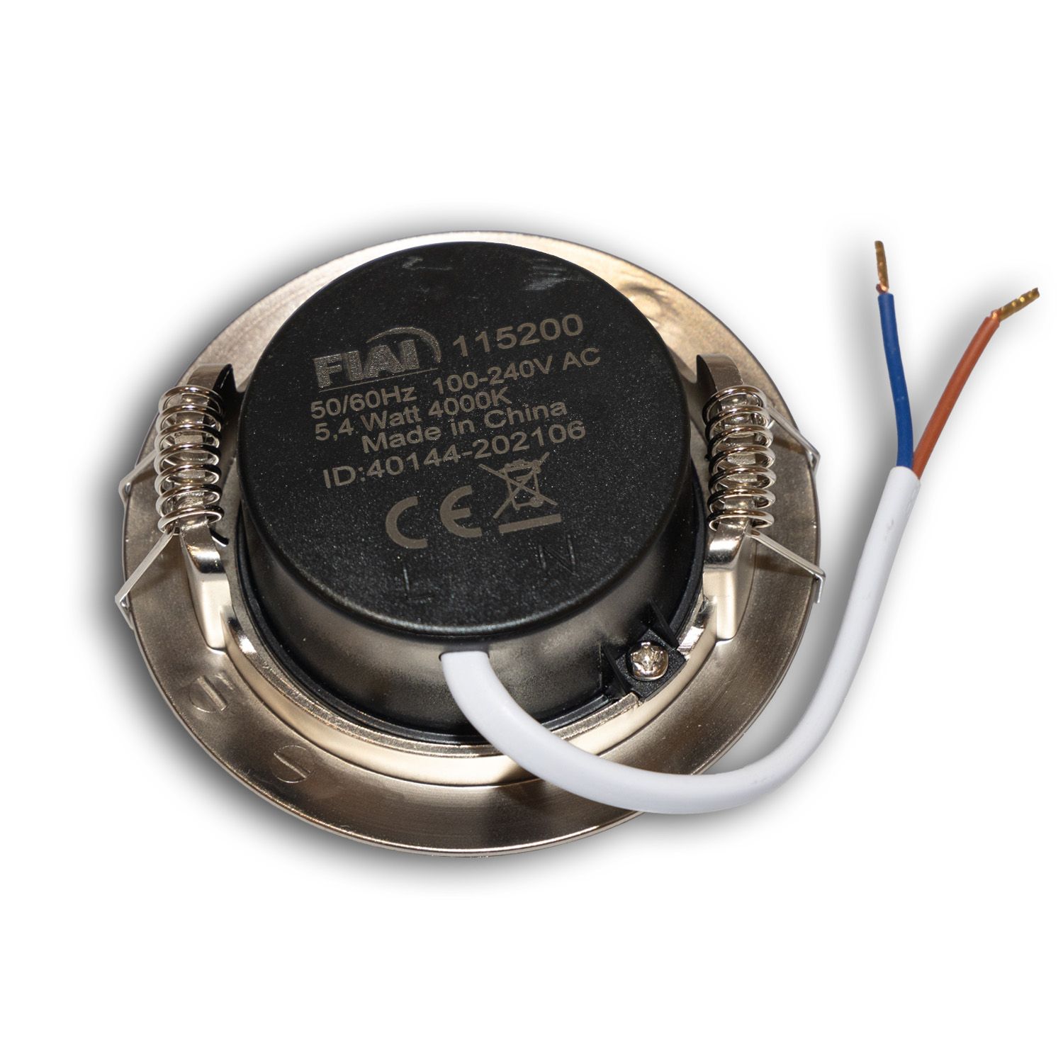 ISOLED LED Einbaustrahler PC68 IP44, brushed, 5W, 38°, neutralweiß, 3 Stufen dimmbar, korrosionsbeständig - 5