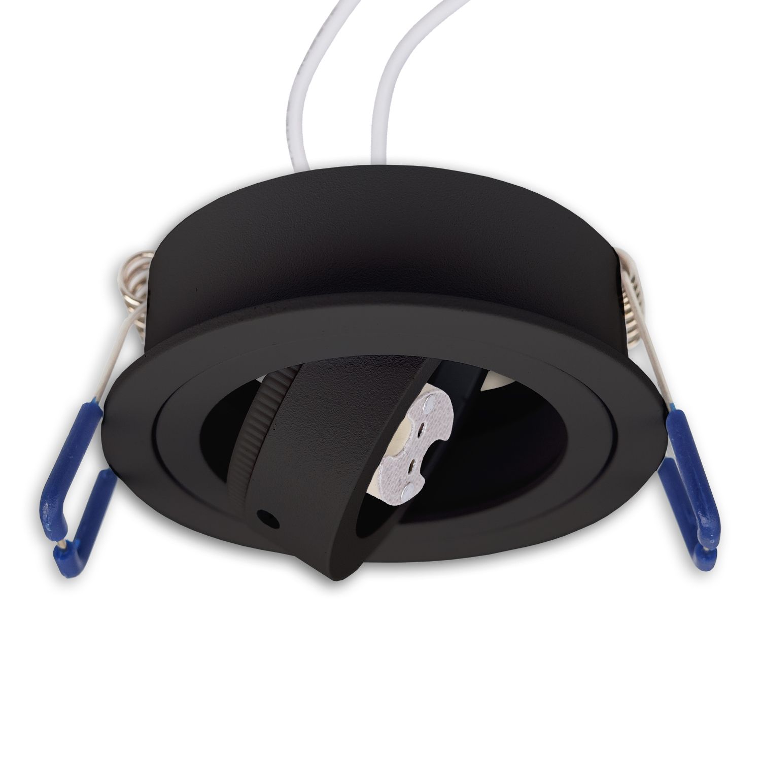 ISOLED Einbaurahmen für MR11/GU10 Mini Spots, schwenkbar, rund, schwarz - 2