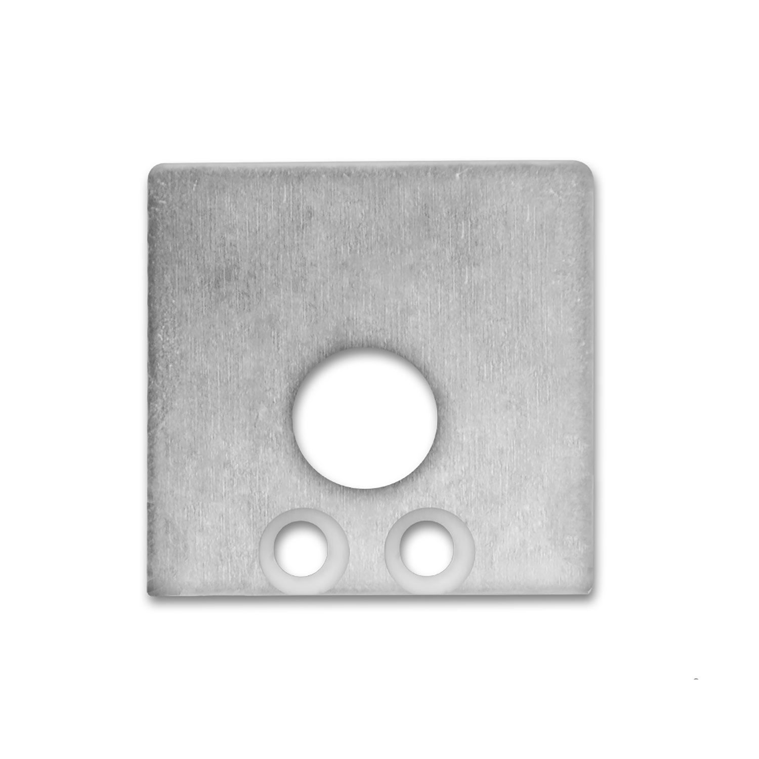 ISOLED Endkappe EC 59 Aluminium für Profil SURF16 mit Kabeldurchführung, 2 STK, inkl. Schrauben - 1