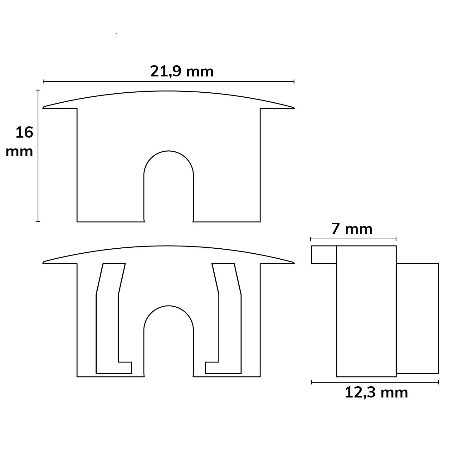 ISOLED Endkappe EC232 für Profil MAXI-EB V2, grau, rund, mit Kabeldurchführung, 1 STK - 3
