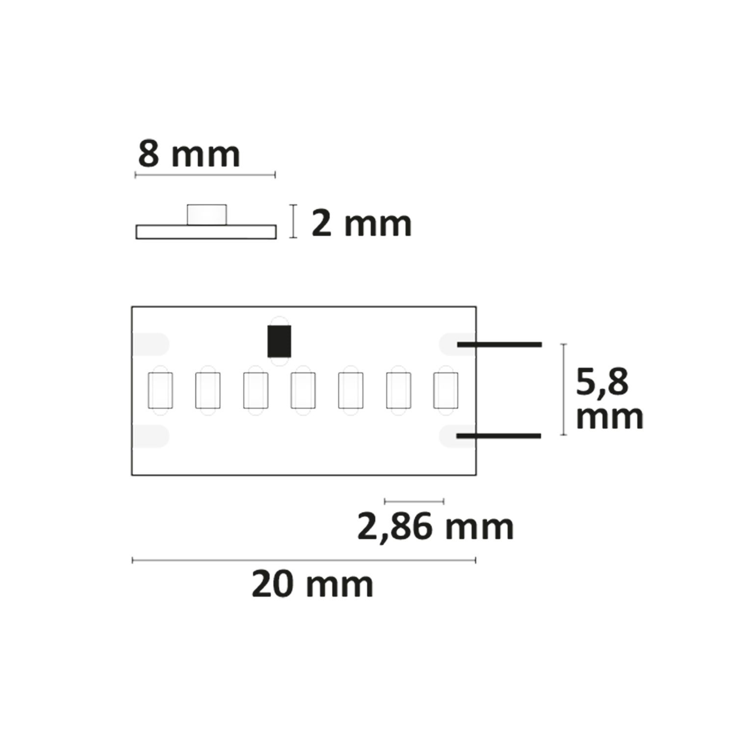 ISOLED LED CRI927 Linear8 Flexband, 24V DC, 22W, IP20, 2700K, 5m Rolle, 350 LED/m - 3