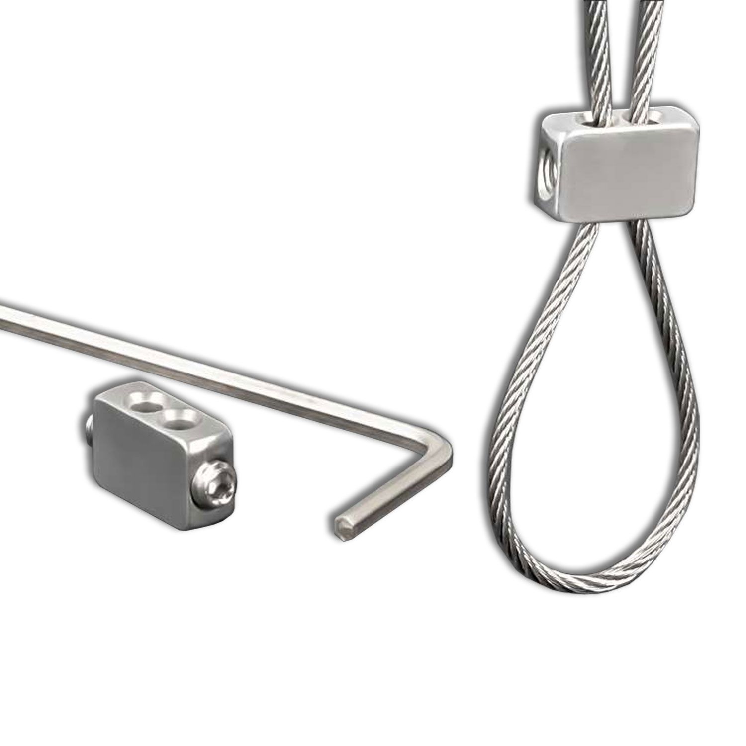 ISOLED Seilklemme für Drahtseil 1-2 mm - 1