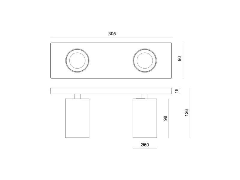 Molto Luce MISSOR II SD GU10 (schwarz) - 2