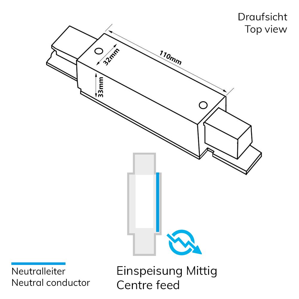 ISOLED 3-Phasen S1 Mittel-Einspeisung, schwarz - 2