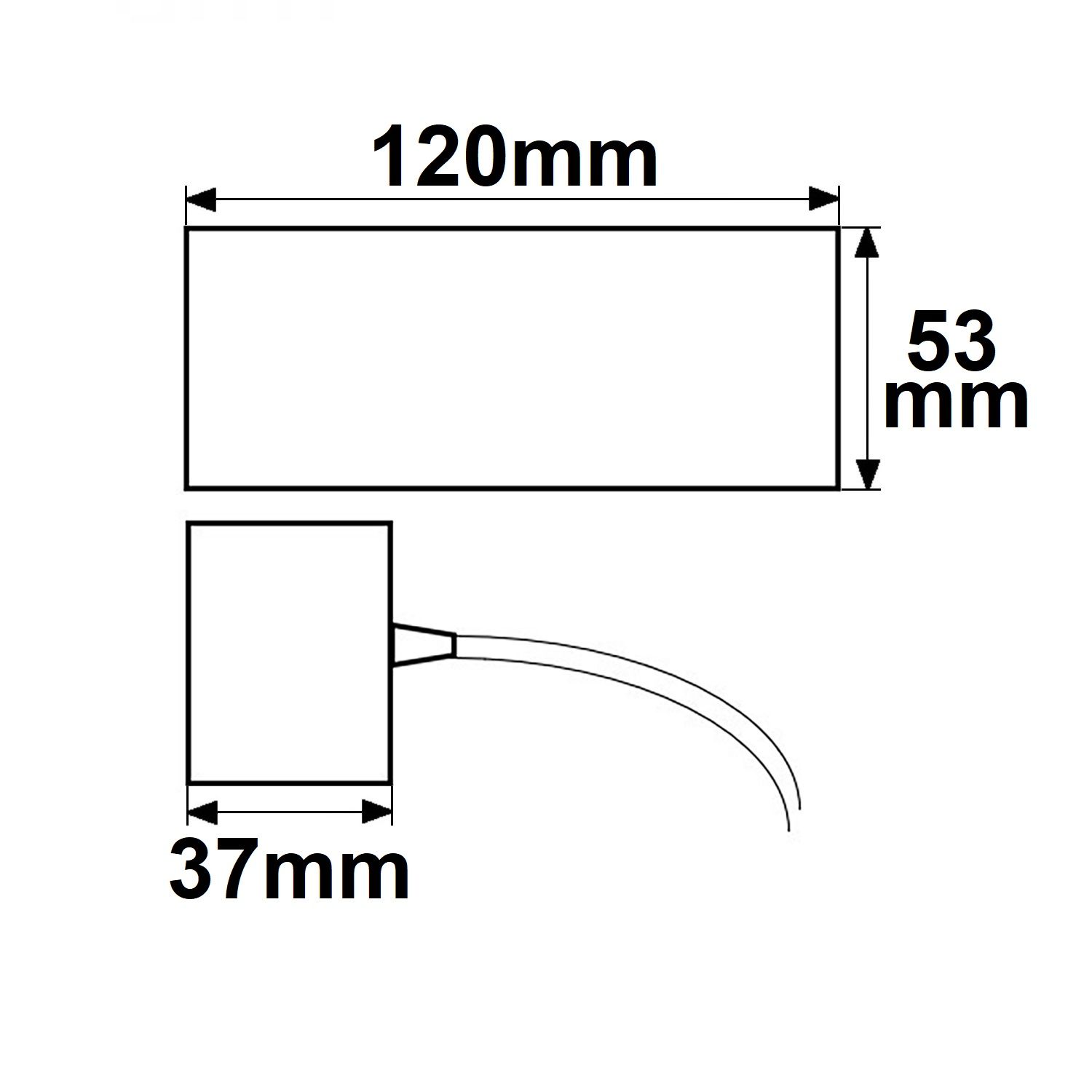 ISOLED Deckenbaldachin eckig weiß inkl. 2-poliges Stoffkabel 1,5m mit Gegenverschraubung - 2