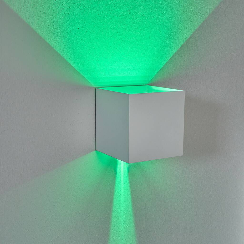 Emilum LED-Wandleuchte 24V, 8W, RGBW/2700K, CRI90, IP54 Weiß - 3