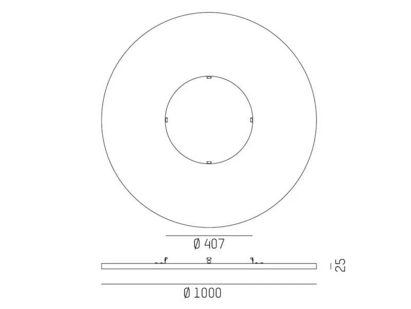 Molto Luce BOARD ROUND BIDO (anthrazit meliert) - 2