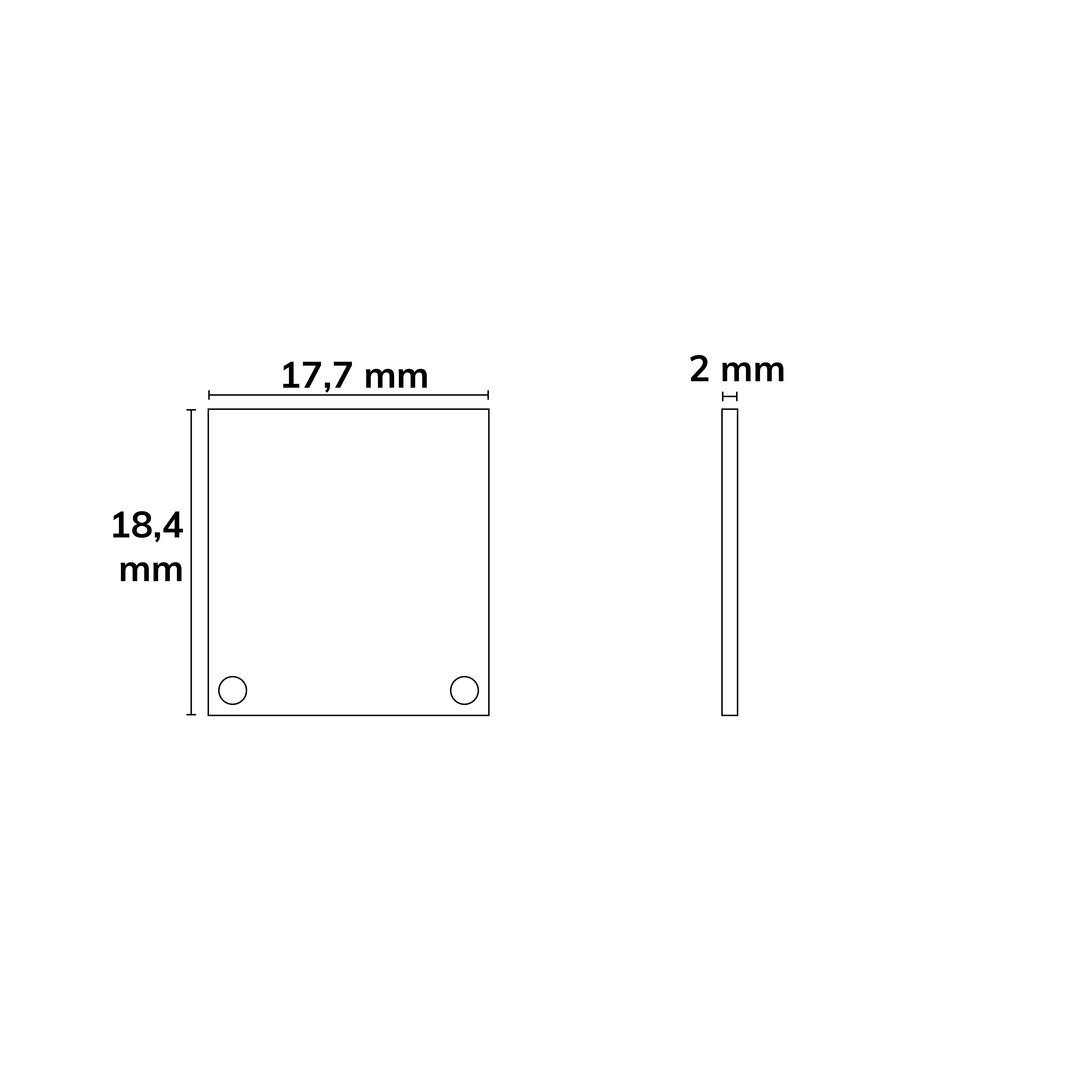 ISOLED Endkappe Alu EC132 für Curtain10 ONE FLAT, 2 Stück, schwarz - 2