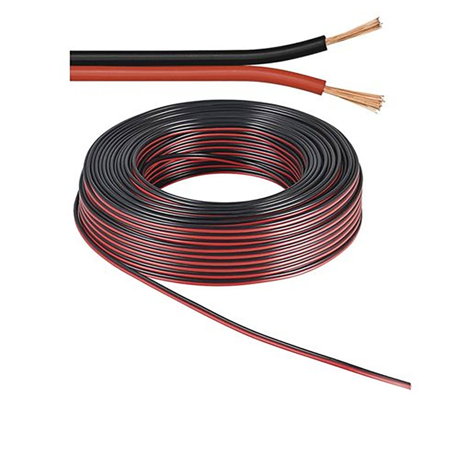 ISOLED Kabel 25m Rolle 2-polig 0,75mm² H03VH-H YZWL, schwarz/rot, AWG18 ISOLED Kabel 25m Rolle 2-polig 0,75mm² H03VH-H YZWL, schwarz/rot, AWG18 - 1