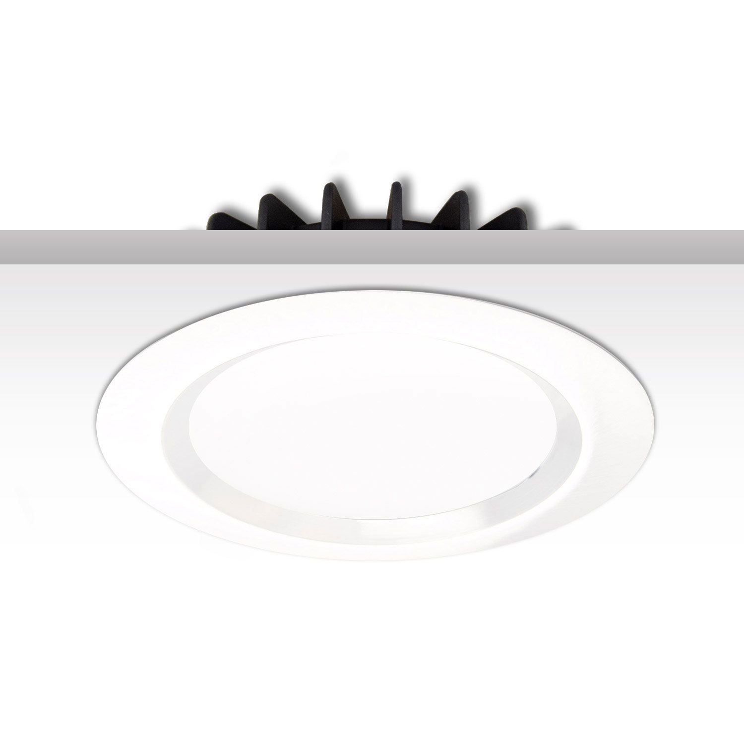 ISOLED Cover Aluminium rund weiß rückversetzt für Sys-90 - 2