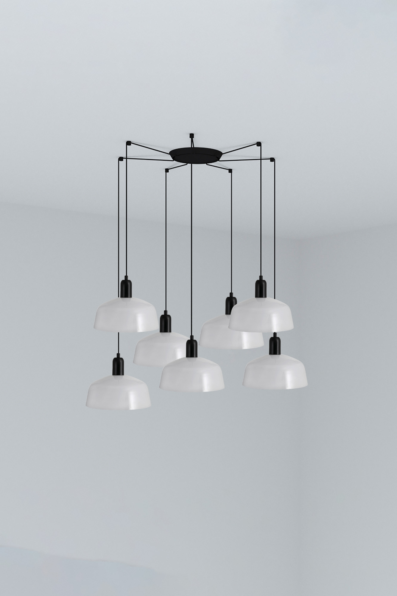 Faro TATAWIN M 7L Pendelleuchte Glas weiß Faro TATAWIN M 7L Pendelleuchte Glas weiß - 1