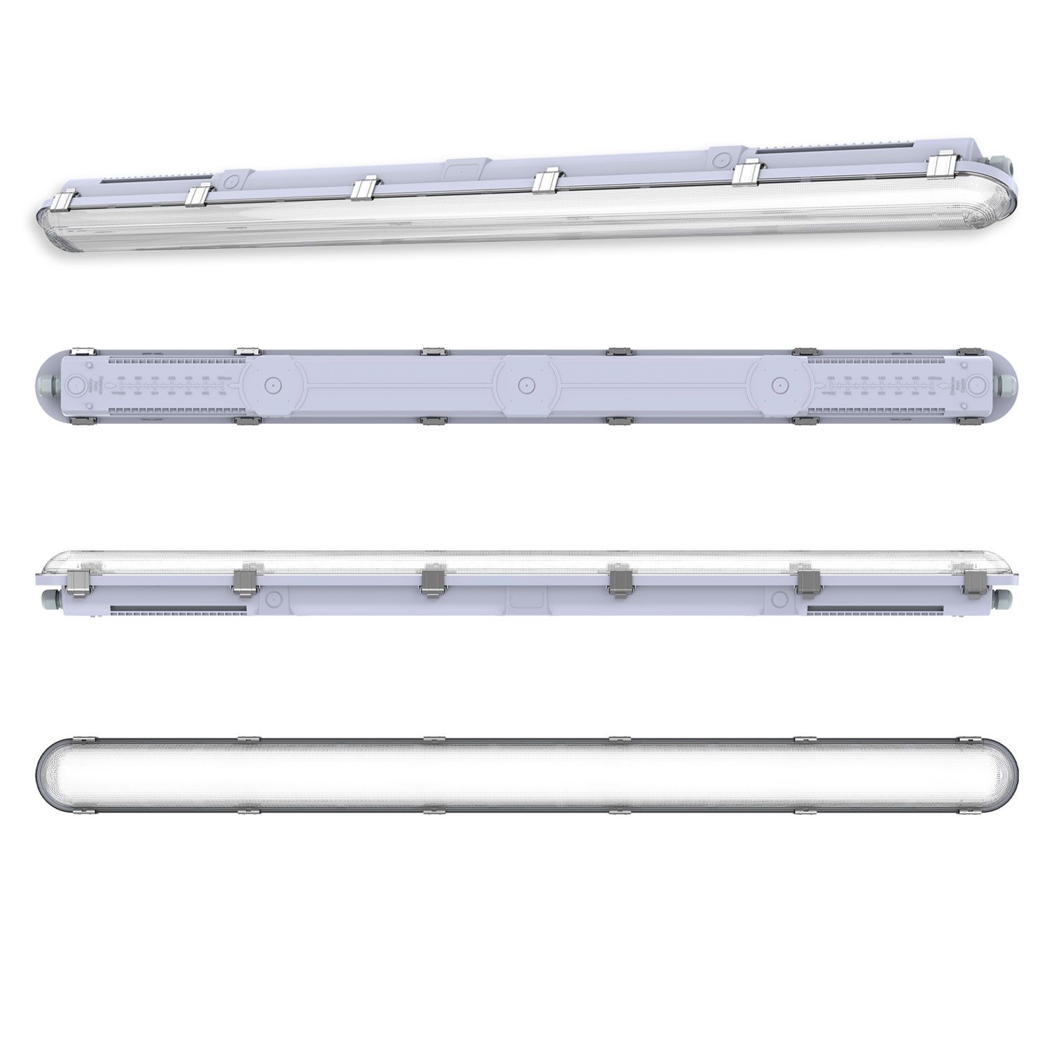 ISOLED LED Wannenleuchte HEQ, 120cm, IP65, 25-40W, 160lm/W, 3000|3500|4000K, CRI80 - 5