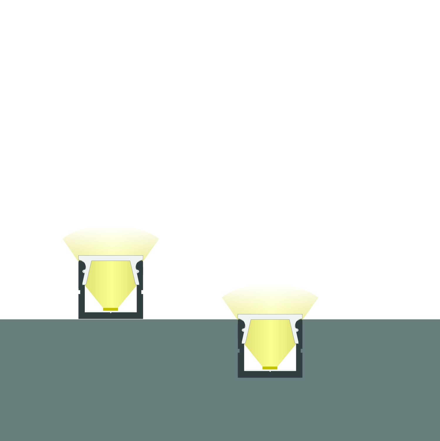 ISOLED LED Aufbauprofil SURF8 Aluminium eloxiert, 200cm - 5