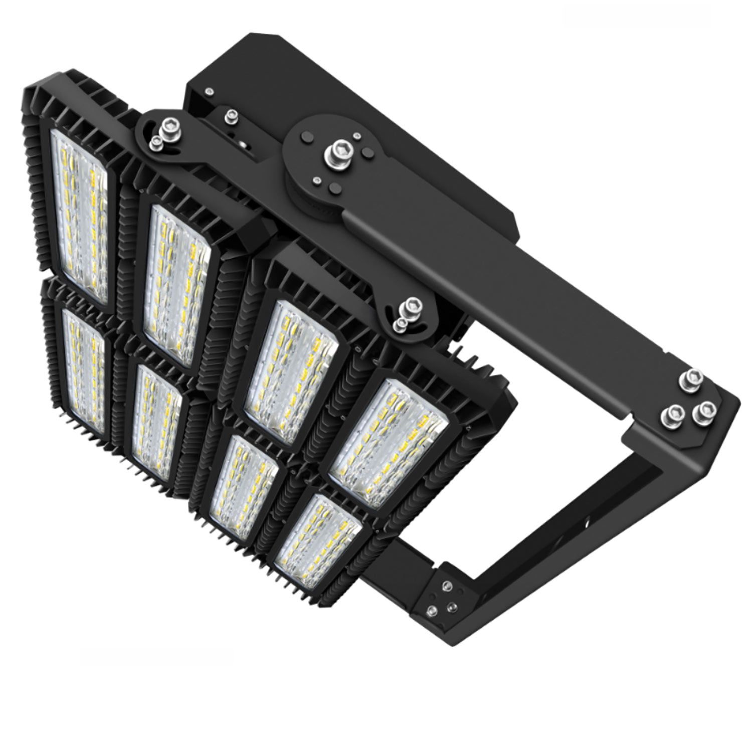 ISOLED LED Flutlichtanlage 900W, 130x25°, 4 Module (Lichtpunkte), DALI dimmbar, 4000K, IP66 - 1