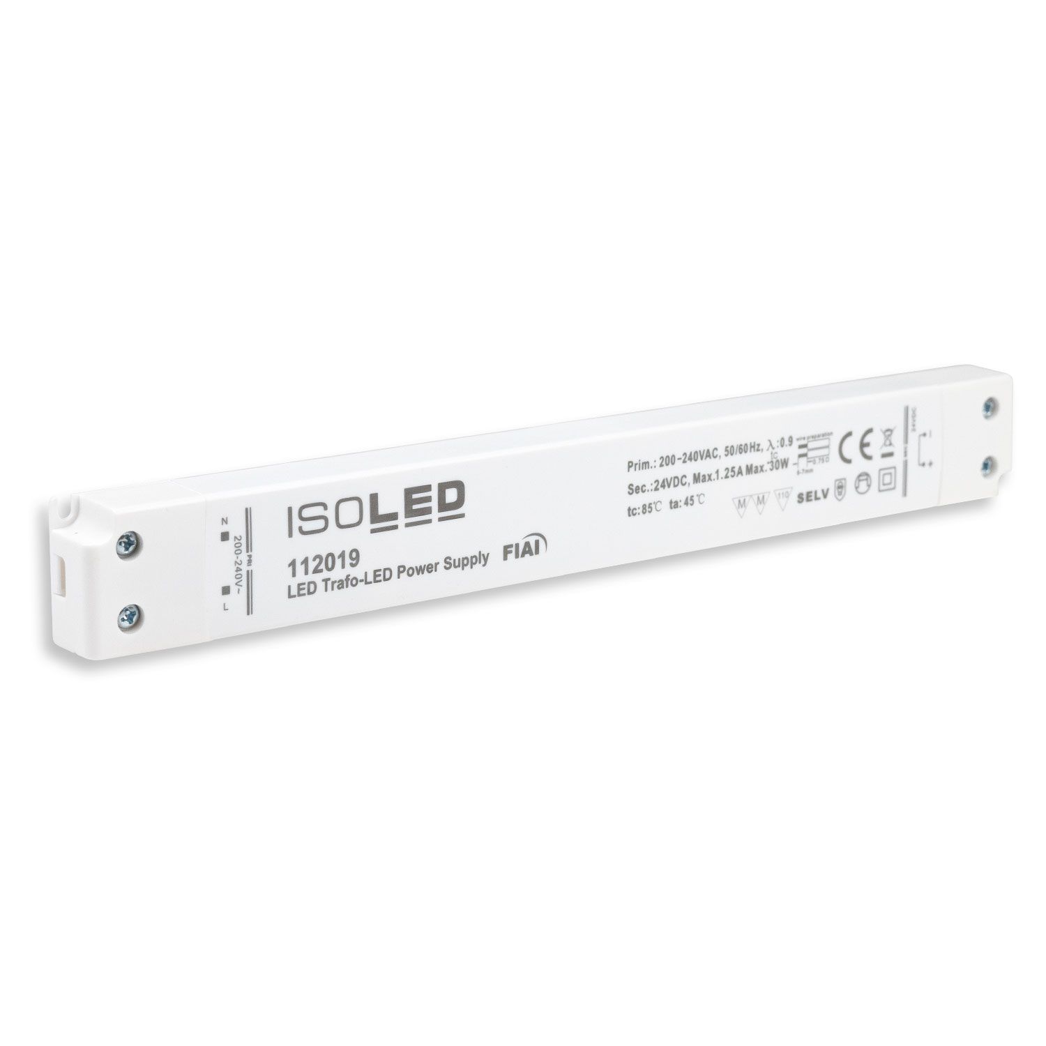 ISOLED LED Trafo 24V/DC, 0-30W, SELV, ultraflach, ultraschmal ISOLED LED Trafo 24V/DC, 0-30W, SELV, ultraflach, ultraschmal - 1