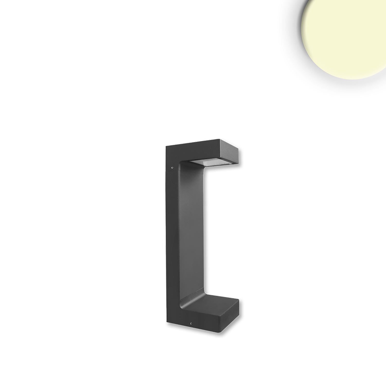 ISOLED LED Wegeleuchte Poller-1, 30cm, 7W, sandschwarz, warmweiß - 1