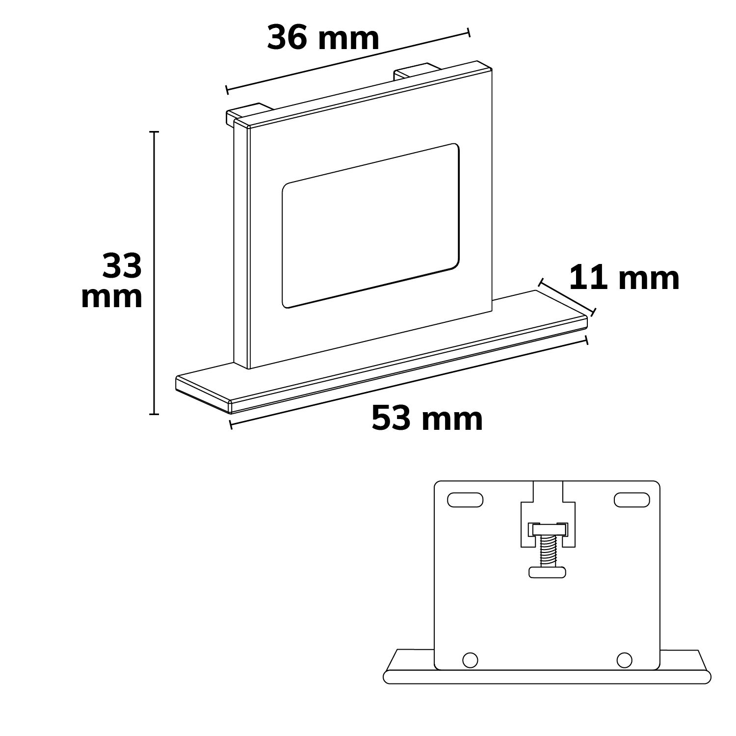 ISOLED 3-Phasen Einbau Classic Endkappe, schwarz, 1 Stück - 3