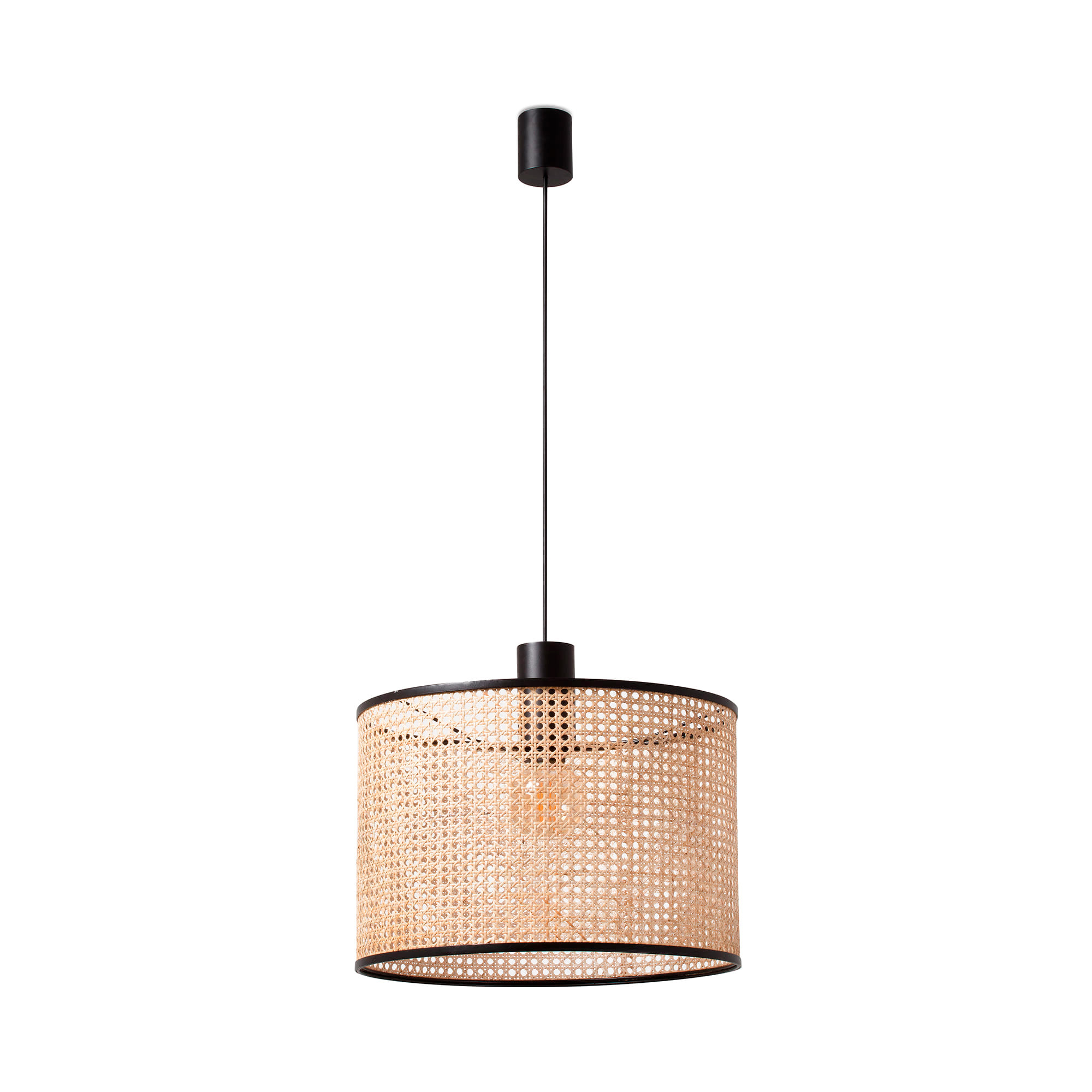 Faro MAMBO 450 Einzelne Pendelleuchte schwarz/rattan Faro MAMBO 450 Einzelne Pendelleuchte schwarz/rattan - 1
