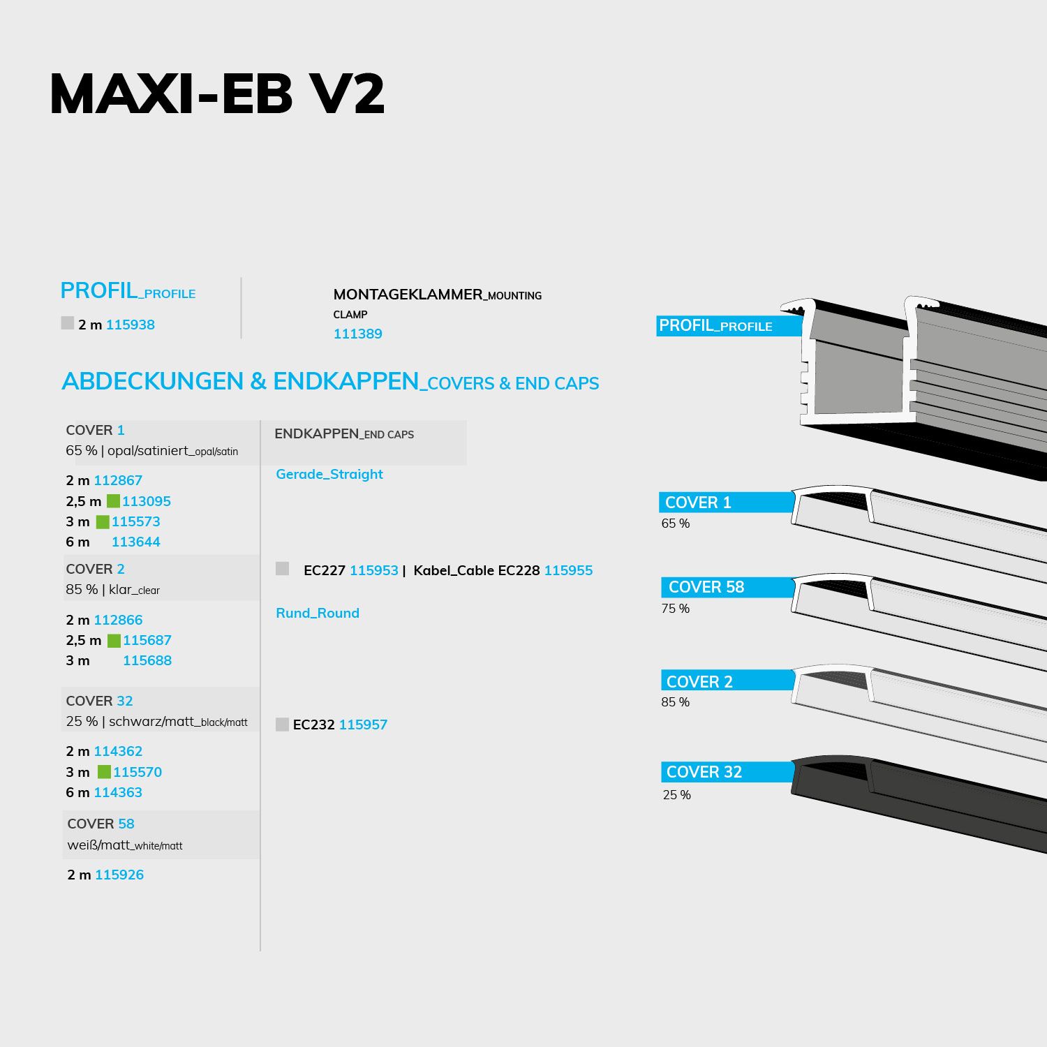 ISOLED LED Einbauprofil MAXI-EB V2, eloxiert L: 200cm - 4