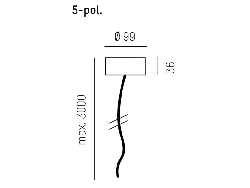 Molto Luce LOG OUT UP/DOWN KABELEINSPEISUNG (aluminium eloxiert) - Produktbild 2