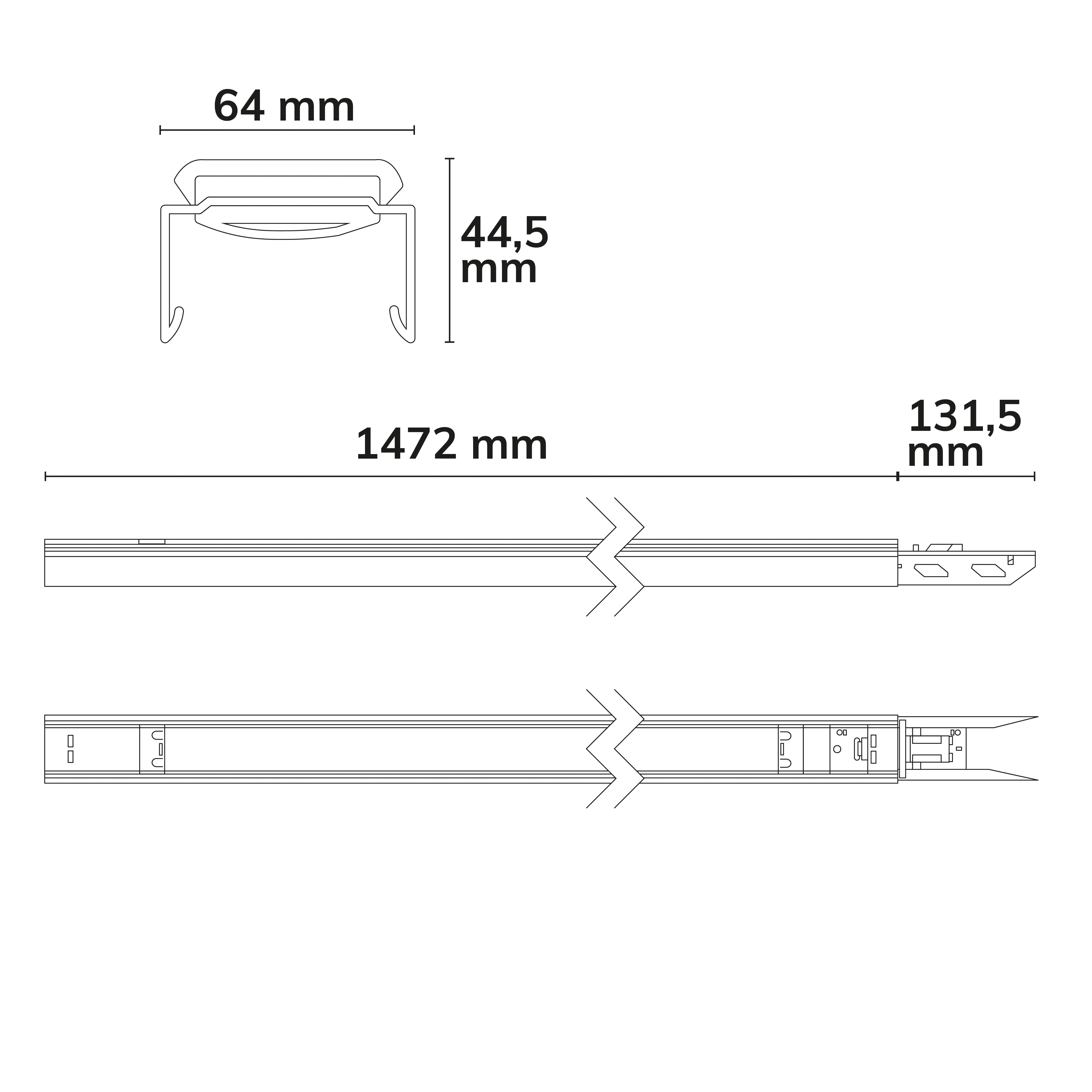 ISOLED FastFix LED Linearsystem R + R PRO Balkenaufnahme inkl. Längsverbinder, unverdrahtet - 3