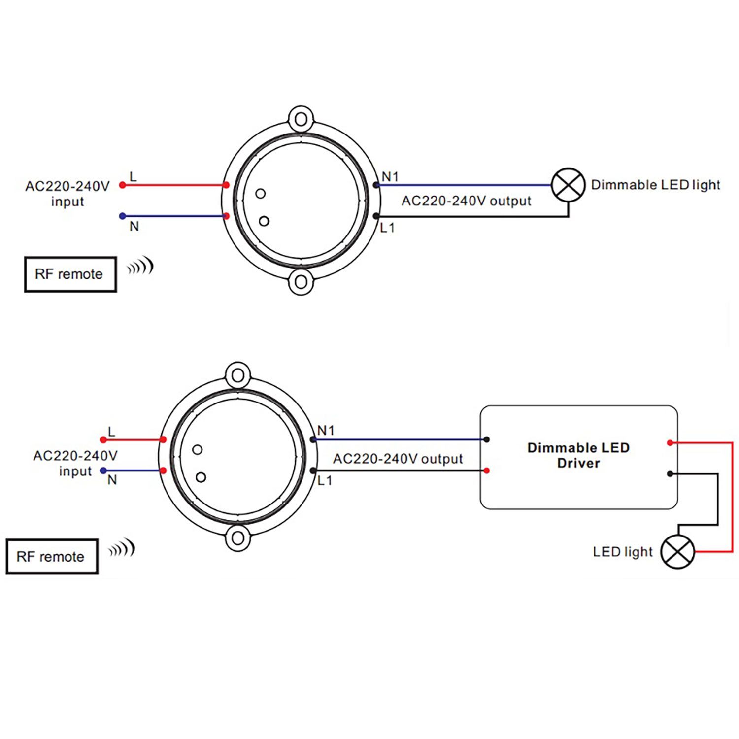 ISOLED Sys-One Funk Dimmer für dimmbare 230V LED Leuchtmittel/Trafos, 100VA - 3